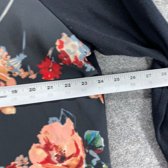 Le Lis Blouse Women 1X Plus Black Floral Long Sleeve Round Neck Pullover Casual - Picture 7 of 9